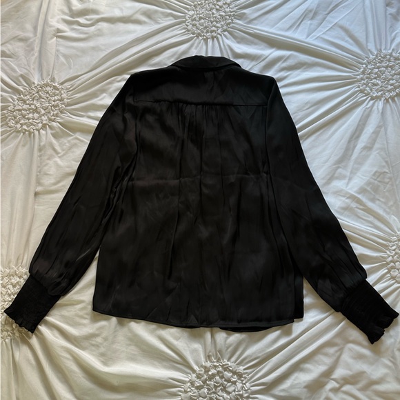 Rachel Zoe, Stylish Designer Button Down Black Blouse - Picture 2 of 3